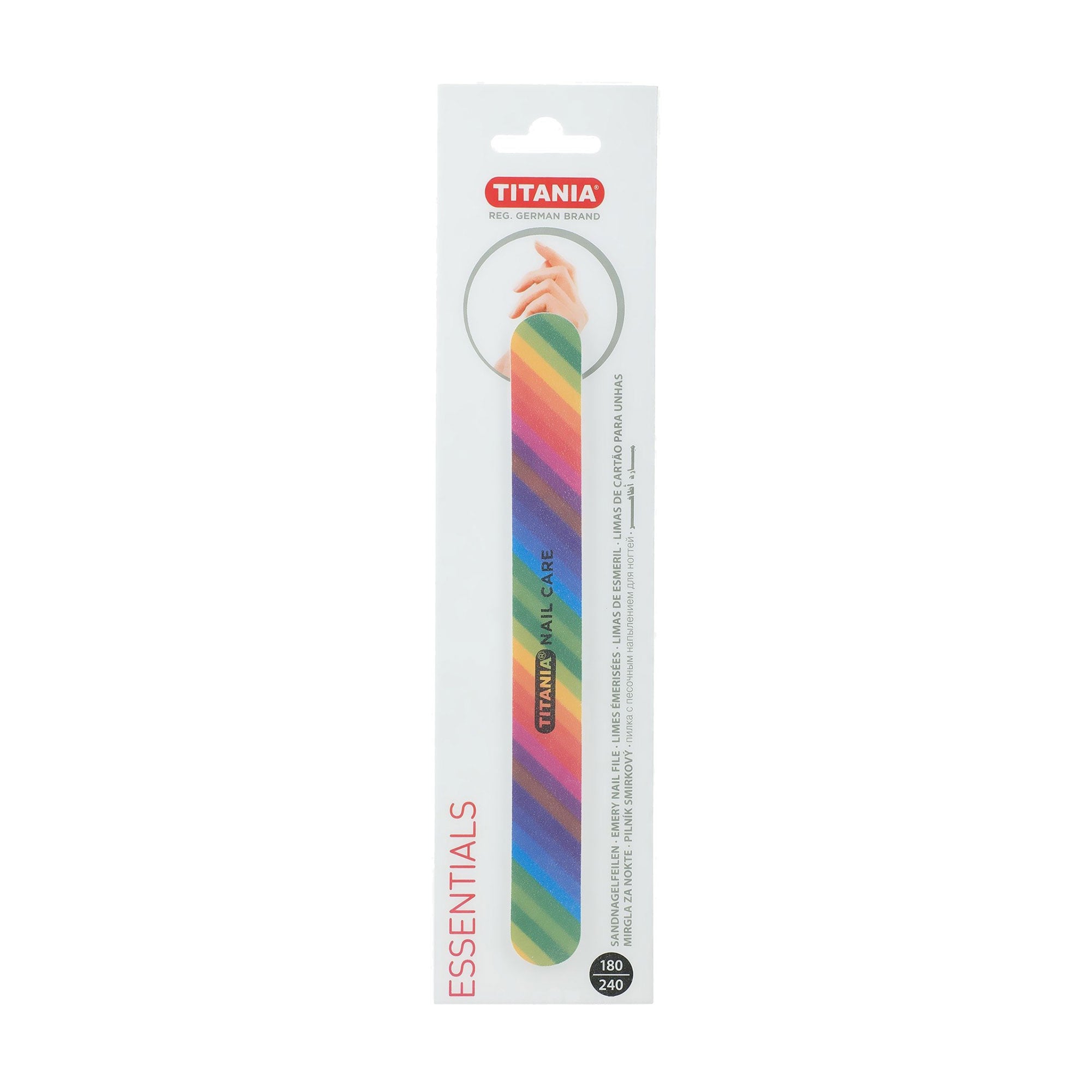 Пилка манікюрна Titania Rainbow 180/240 (1028)